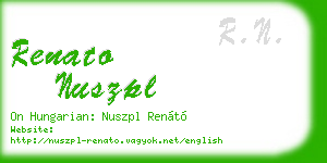 renato nuszpl business card
